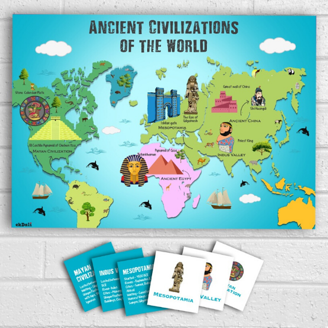 Ancient Civilizations of the world Map, History Poster - Pre%20 KG %20KG%20(59)